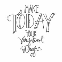 Spellbinders - Tammy Tutterow Collection - Clear Acrylic Stamps - Make Today Your Best Day