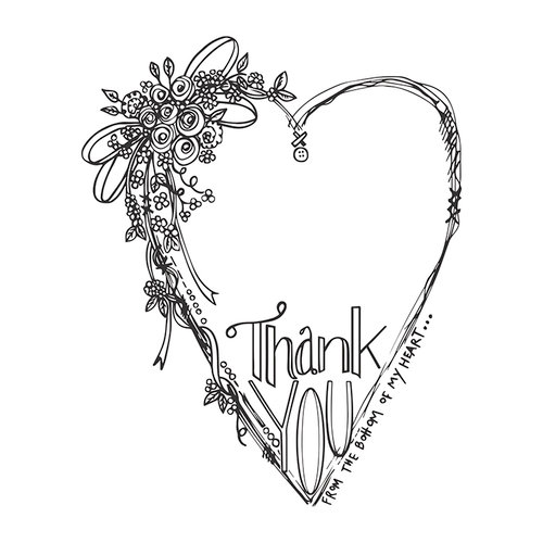 Spellbinders - Tammy Tutterow Collection - Clear Acrylic Stamps - Thank You