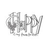 Spellbinders - Tammy Tutterow Collection - Clear Acrylic Stamps - Happy is My Favorite Color