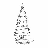 Spellbinders - Tammy Tutterow Collection - Christmas - Clear Acrylic Stamps - Merry and Bright Tree