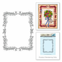 Spellbinders - Happy Grams 2 Collection - Rubber Stamps - Rose Border