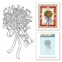 Spellbinders - Happy Grams 2 Collection - Rubber Stamps - Flower Bouquet