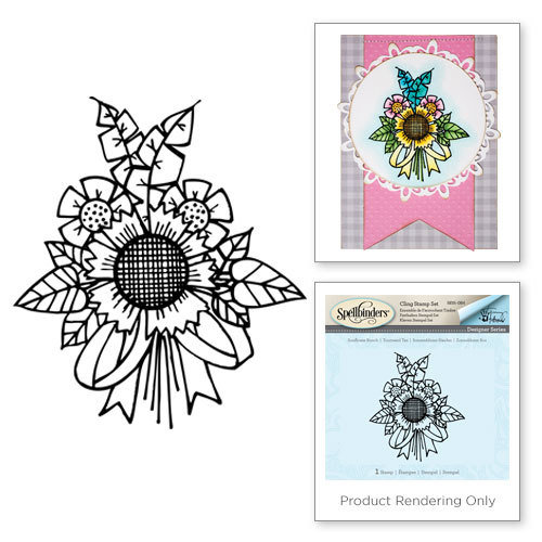 Spellbinders - Cling Stamp Set - Sunflower Bunch