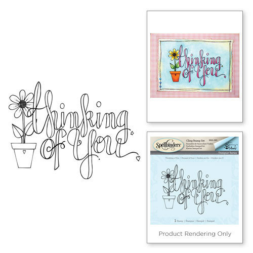 Spellbinders - Cling Stamp Set - Thinking of You