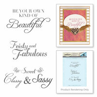 Spellbinders - Rouge Royal Collection - Clear Acrylic Stamps - Feisty and Fabulous