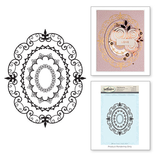 Spellbinders - Rubber Stamps - Oval Opulence