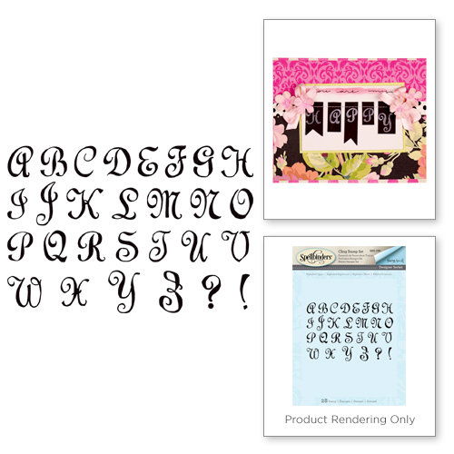 Spellbinders - Joyous Celebrations Collection - Rubber Stamps - Alphabet Upper