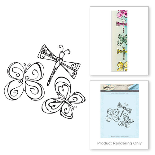 Spellbinders - Bible Journaling Collection - Clear Acrylic Stamps - Butterflies