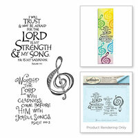 Spellbinders - Bible Journaling Collection - Clear Acrylic Stamps - Lord is My Strength