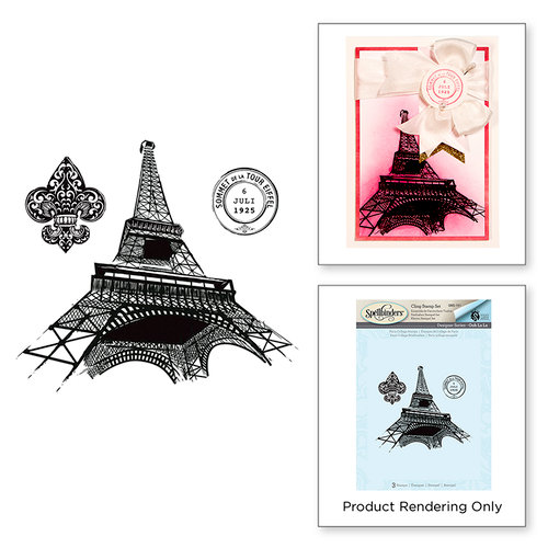 Spellbinders - Ooh La La Collection - Cling Mounted Stamps - Paris Collage Stamps