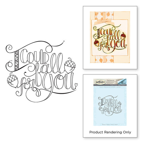 Spellbinders - Happy Grams 4 Collection - Cling Mounted Stamps - Fall for You