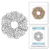 Spellbinders - Zenspired Holidays Collection - Christmas - Cling Rubber Stamps - Sentiments Wreath
