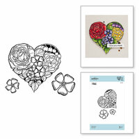Spellbinders - Just Add Color Collection - Cling Mounted Rubber Stamps - Floral Love