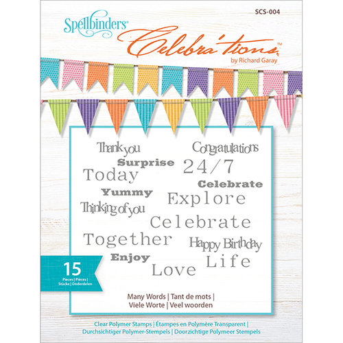 Richard Garay - Celebrations Collection - Clear Acrylic Stamps - Many Words