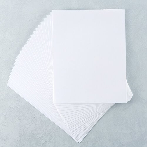 Spellbinders - Essentials Cardstock Collection - 8.5 x 11 - White - 25 Pack