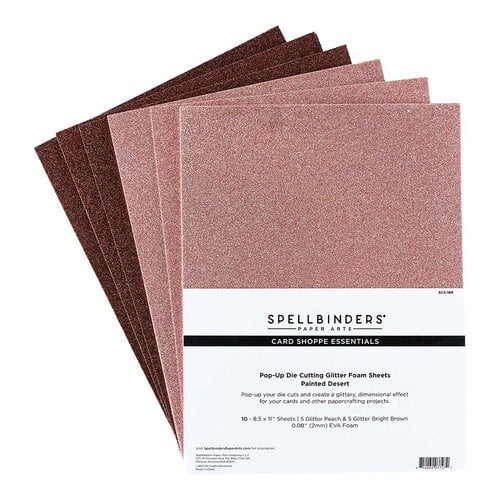 Spellbinders - Card Shoppe Essentials Collection - Pop-Up Die Cutting Foam Sheets - 8.5 x 11 - Painted Desert - 10 Pack