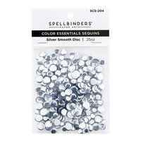 Spellbinders - Card Shoppe Essentials Collection - Color Essentials Sequins - Silver Smooth Discs