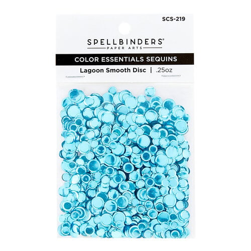 Spellbinders - Card Shoppe Essentials Collection - Sequins - Smooth Discs - Lagoon