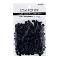 Spellbinders - Card Shoppe Essentials Collection - Color Essentials Sequins - Black Smooth Discs