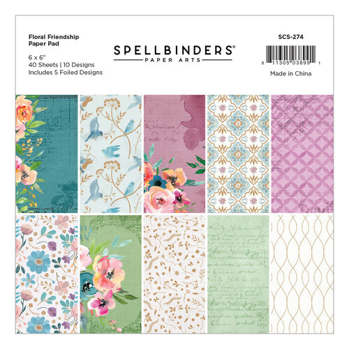 Spellbinders - Floral Friendship Collection - 6 x 6 Paper Pad