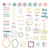 Spellbinders - Floral Friendship Collection - Printed Die Cuts - Sentiments