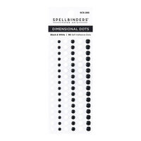 Spellbinders - Card Shoppe Essentials Collection - Dimensional Enamel Dots - Two Tone White