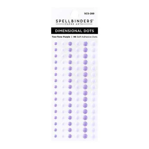 Spellbinders - Card Shoppe Essentials Collection - Dimensional Enamel Dots - Two Tone Purple