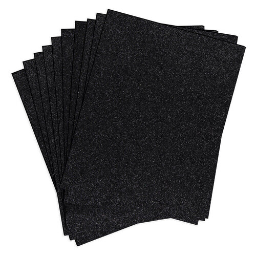 Spellbinders - Card Shoppe Essentials Collection - Pop-Up Die Cutting Glitter Foam Sheets - 8.5 x 11 - Black - 10 Pack Spellbinders - Card Shoppe Essentials Collection - Pop-Up Die Cutting Glitter Foam Sheets - 8.5 x 11 - Black - 10 Pack