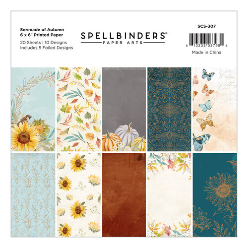 Spellbinders - Serenade Of Autumn Collection - 6 x 6 Paper Pad