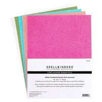 Spellbinders Black & White Glitter Foam Sheets 8.5X11 10/Pkg