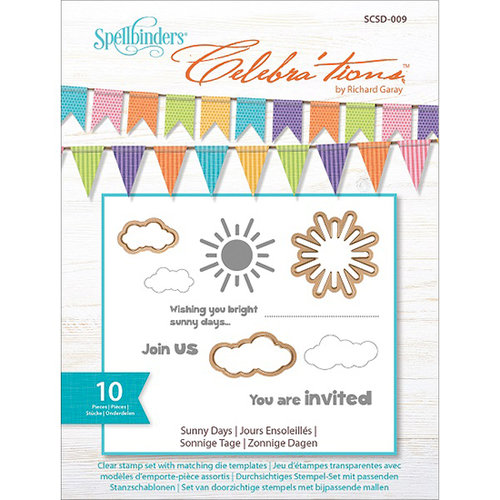 Richard Garay - Celebrations Collection - Die and Clear Acrylic Stamp Set - Sunny Days