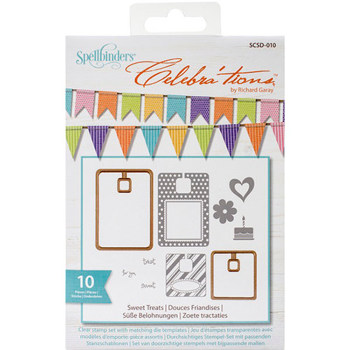 Richard Garay - Celebrations Collection - Die and Clear Acrylic Stamp Set - Sweet Treats