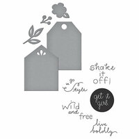 Spellbinders - Quite Contrary Collection - Die and Clear Acrylic Stamp Set - Simply Me