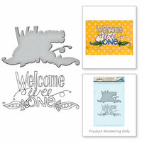 Spellbinders - Happy Grams 2 Collection - Die and Cling Mounted Rubber Stamps - Welcome Wee One