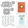 Spellbinders - Rouge Royale Deux Collection - Die and Cling Mounted Rubber Stamps - Royale Monogram Set