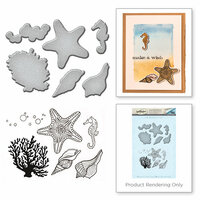 Spellbinders - Earth Air Water Collection - Die and Cling Mounted Rubber Stamps - Starfish