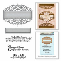 Spellbinders - Vintage Elegance Collection - Die and Cling Mounted Stamps - Beautiful Dreamer