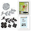 Spellbinders - Joyous Celebrations Collection - Die and Cling Mounted Rubber Stamps - Floral Set