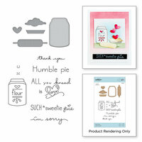 Spellbinders - The Perfect Match Collection - Die and Cling Mounted Stamps - Flour Power
