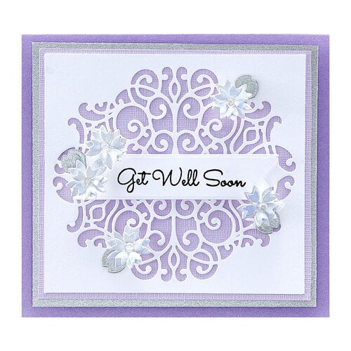 Spellbinders - Sweet Serenade Notecards Collection - Die and Clear  Photopolymer Stamps - Just A Note Sentiments and Tag