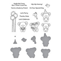 Spellbinders - Cardmaker Collection - Etched Dies and Clear Photopolymer Stamps - Playful Koalas