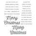 Spellbinders - Celebrate The Season Collection - Etched Dies and Clear Photopolymer Stamps - Many Merry Christmas Sentiments
