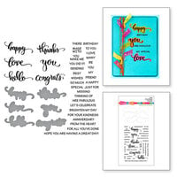 Spellbinders - All The Sentiments Collection - Clear Photopolymer Stamps and Dies - All The Sentiments