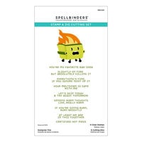 Spellbinders - This Is Life Collection - Clear Photopolymer Stamp And Die Set - Dumpster Fire