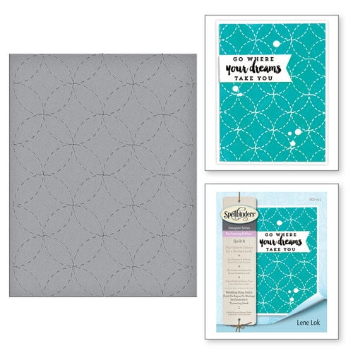 Spellbinders - Quilt It - Embossing Folders - Wedding Ring Stitch