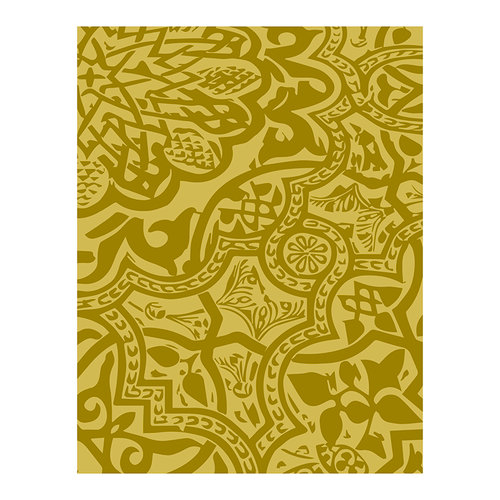Spellbinders - Silver and Gold Collection - Embossing Folder - Brocade Code