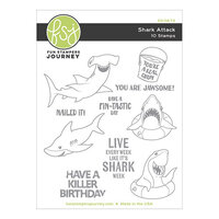 Fun Stampers Journey - Cling Rubber Stamps - Shark Attack