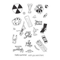 Fun Stampers Journey - Happy Place Collection - Cling Mounted Rubber Stamps - Make a Splash