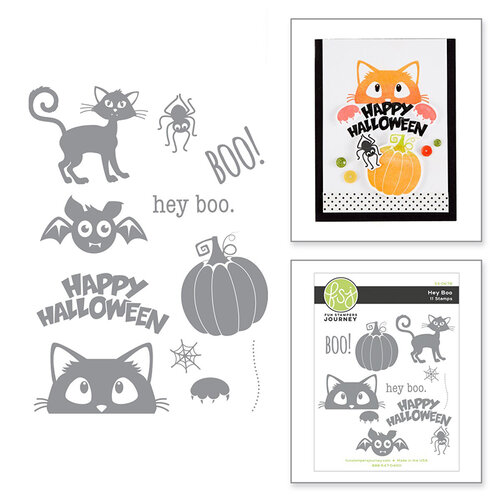Fun Stampers Journey - Cling Rubber Stamps - Hey Boo
