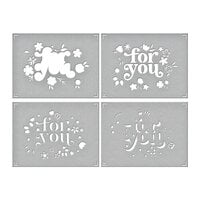 Spellbinders - Layered Stencils Collection - Stencils - Layered Floral For You